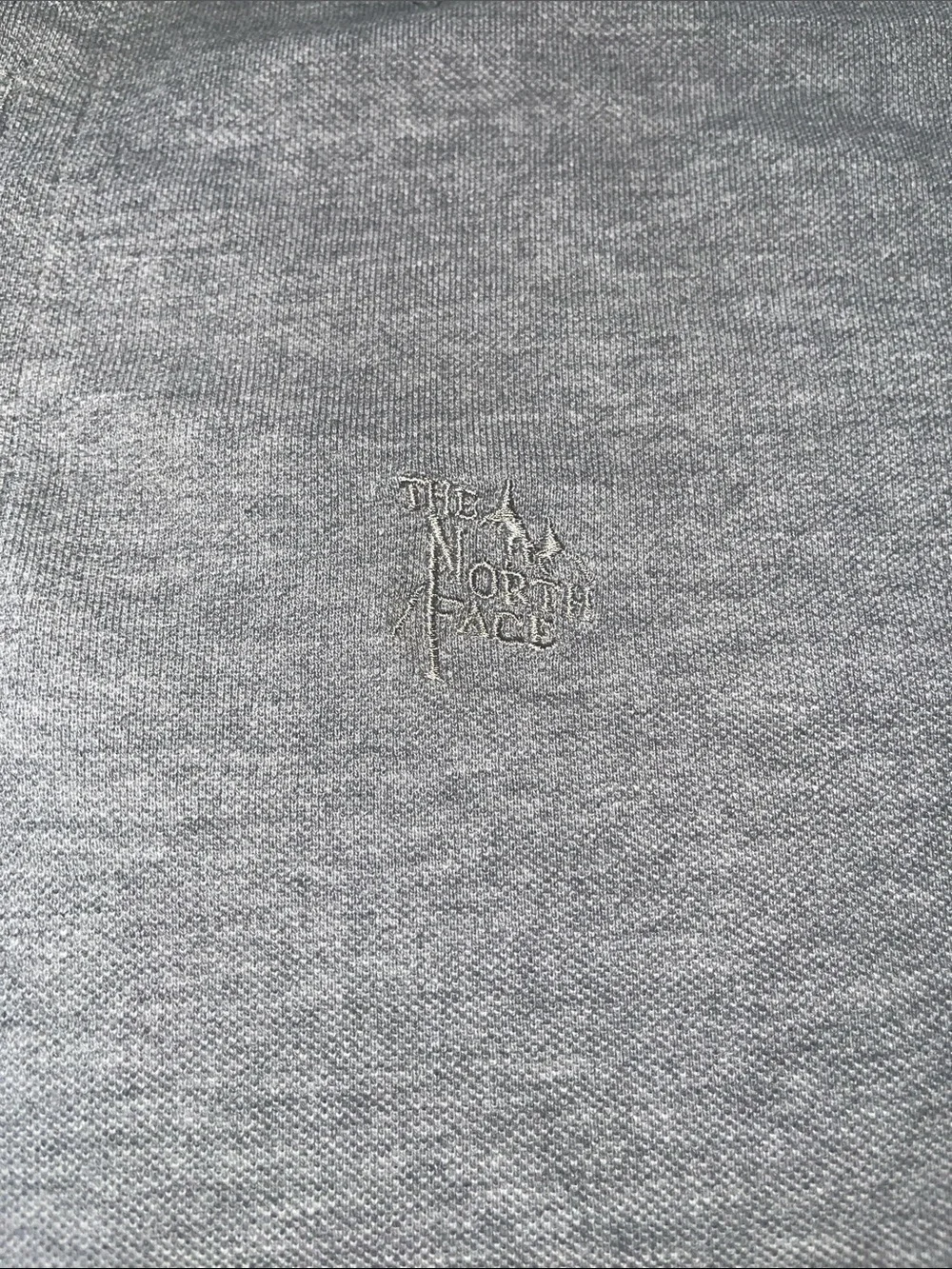 The North Face Men's Light Gray Polo Shirt short sleeve size large casual prep